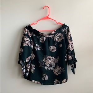Floral Off the Shoulder Shirt!